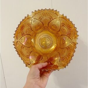 Vintage amber gold imperial glass